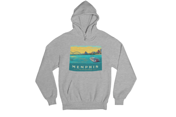 Horizontal Skyline Grey Hoodie
