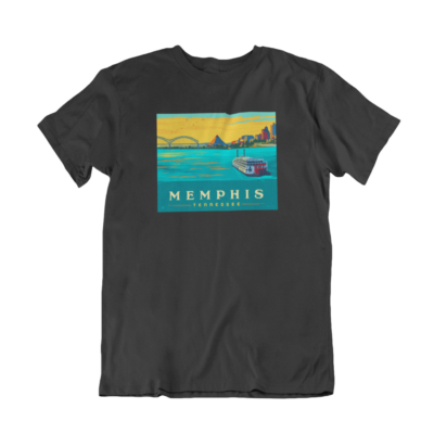 Horizontal Skyline Black Tee