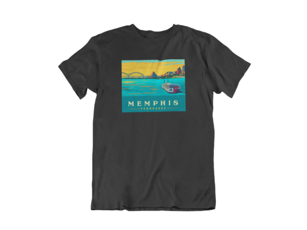 Horizontal Skyline Black Tee